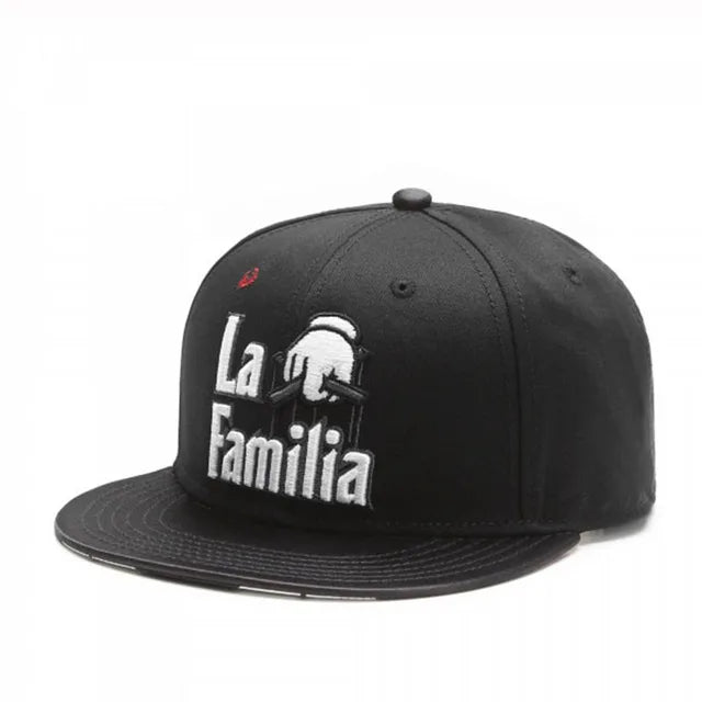 Brand HEAD of the FAMILY CAP Black LA Hip Hop Snapback Hat for Men Women Adult Outdoor Casual Sun Baseball Cap Bone