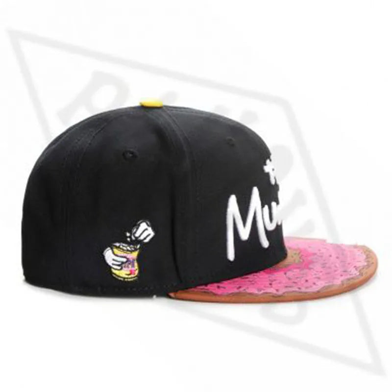 Brand MUNCHIES CAP Snacks Pink Snapback Hat Men Women Adult Hip Hop Headwear Outdoor Casual Sun Baseball Cap Gorras Bone